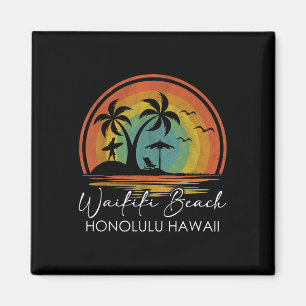 Imán Tropa de vacaciones de verano de Waikiki Beach Hon