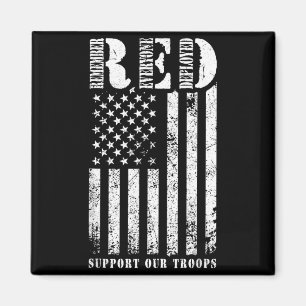 Imán Tropas de Apoyo ROJO Recuerdan a Todos los Despleg