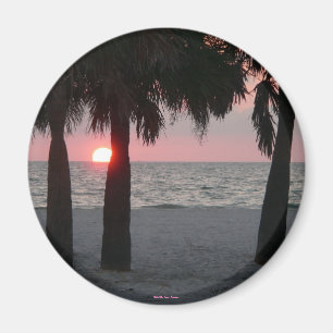 Imán tropical de la puesta del sol
