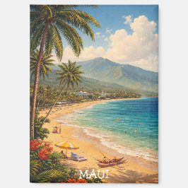 Imán Tropical Ka’anapali Beach Maui Vintage Travel