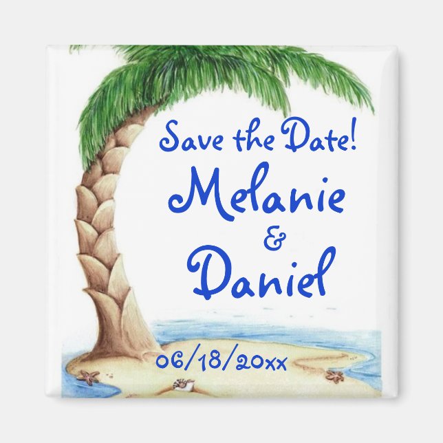 Imán ¡Tropical Save the Date! (Frente)