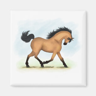 Imán Trotting Buckskin Horse Ecuestres