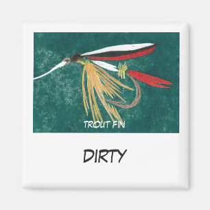 Imán "Trout Fin" Dish Washer Status Magnet