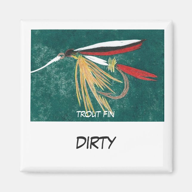 Imán "Trout Fin" Dish Washer Status Magnet (Frente)