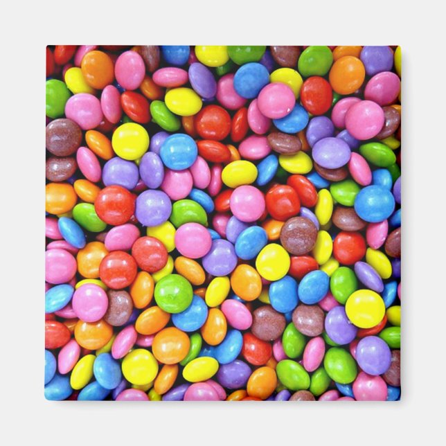 Imán Trozos de dulces, dulces coloridos (Frente)
