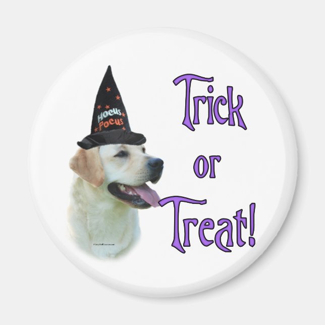 Imán Truco de Labrador Recuperador (amarillo) (Frente)