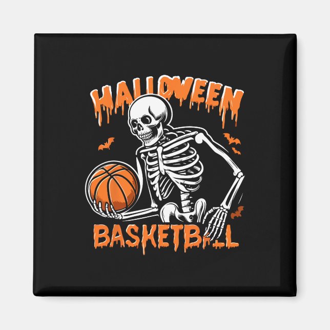 Imán Truco O Tratamiento De Skeleton Halloween (Frente)