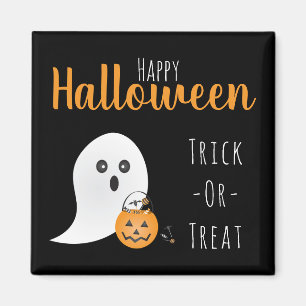Imán Truco O Trato Feliz Fantasma De Halloween