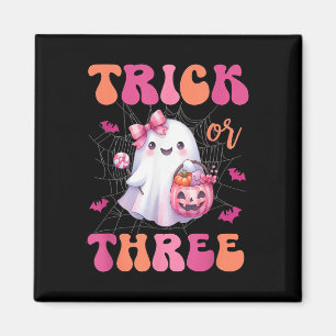 Imán Truco O Tres Halloween Fantasma De 3 Años Nacida
