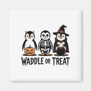 Imán Truco Pingüino Vintage De Halloween O Guirnalda Fa
