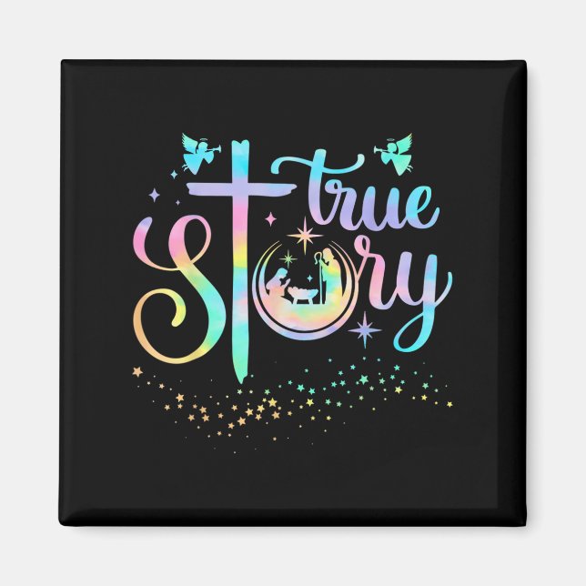 Imán True Story Nativity Christmas Baby Jesus Religious (Frente)