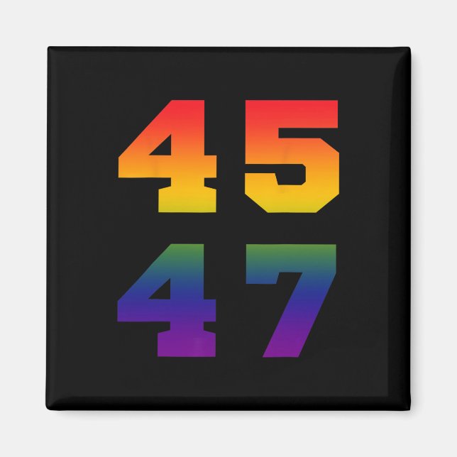 Imán Trump 2024 45 47 Bandera del Orgullo Lgbt Arcoiris (Frente)