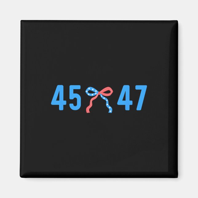 Imán Trump 2024 47º presidente 45 47 banderín de bander (Frente)