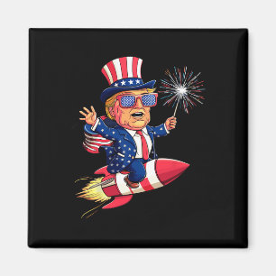 Imán Trump 2024 Feliz 4 De Julio Bandera Norteamericana