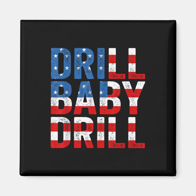 Imán Trump 2024 Perforación de bebé en Merch Drill (Frente)
