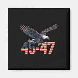 Imán Trump 2024 Presidente 45 Y 47 Bandera Estadouniden