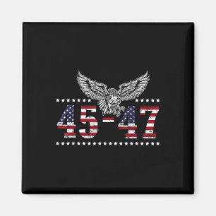 Imán Trump 2024 Presidente 45 Y 47 Bandera Estadouniden