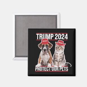 Imán Trump 2024 Protege Nuestros Animales Gatos Perros 