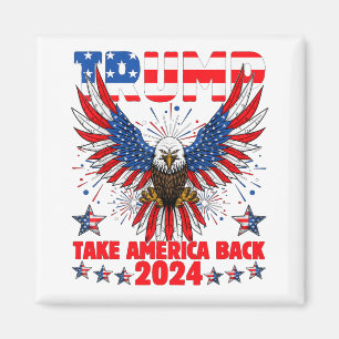 Imán Trump 2024 Recuperar la bandera estadounidense Tru