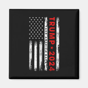 Imán Trump 2024 Recuperemos América Bandera Americana P