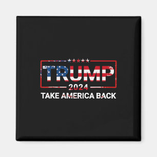 Imán Trump 2024 Recuperemos Estados Unidos Bandera de E