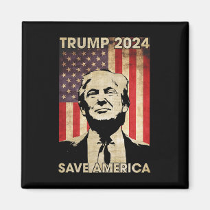 Imán Trump 2024 Salve la elección de la bandera estadou