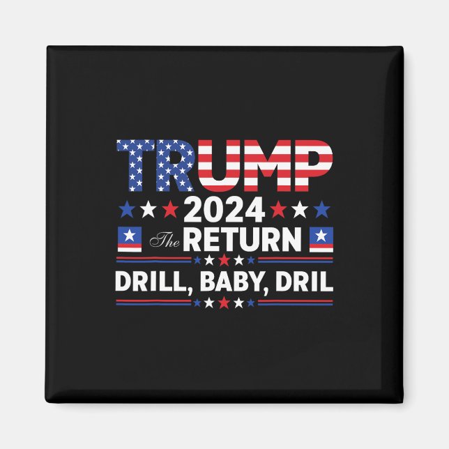 Imán Trump 2024 Taladro por  (Frente)