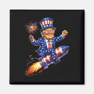 Imán Trump 2025 Feliz 4 de Julio Trump Bandera American