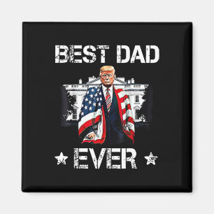 Imán Trump 2025 Mejor Papá Americano Bandera Patriótica