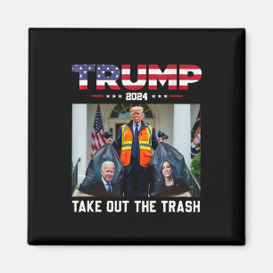 Imán Trump 2025 Saca la Basura Divertido Trump Basura