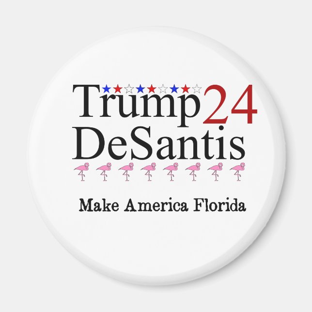 Imán Trump 24 DeSantis hace a Estados Unidos Florida (Frente)