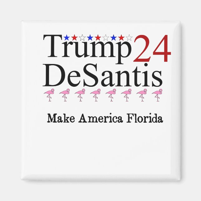 Imán Trump 24 DeSantis hace a Estados Unidos Florida (Frente)