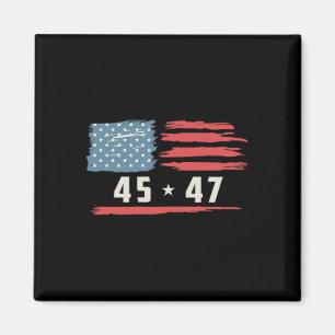 Imán Trump 45 47 Presidente Bandera Americana Vintage 2