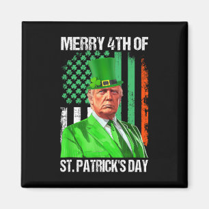 Imán Trump 45 47 Sombrero Duende Alegre 4 de San Patric