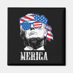 Imán Trump 4 De Julio Bandera Americana Hombres Diverti