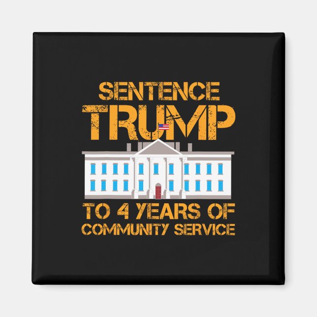 Imán Trump A 4 Años De Servicio Comunitario 1 (Frente)