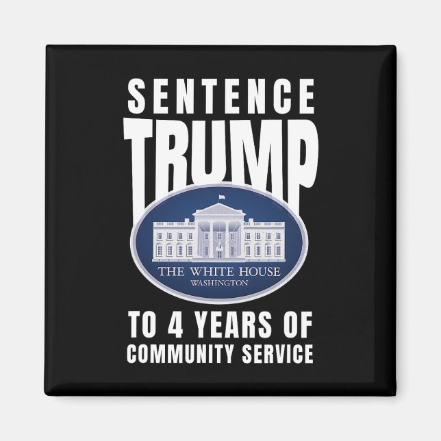 Imán Trump A 4 Años De Servicio Comunitario 9 (Frente)