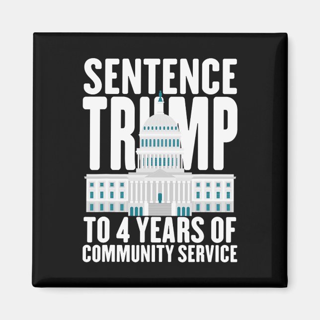 Imán Trump A 4 Años De Servicio Comunitario A Favor De  (Frente)