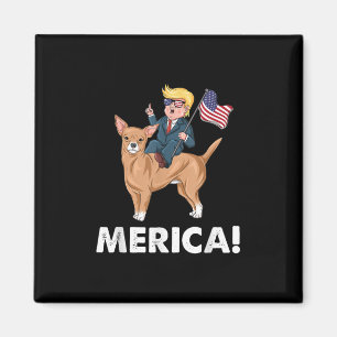 Imán Trump América Chihuahua perro estadounidense hér