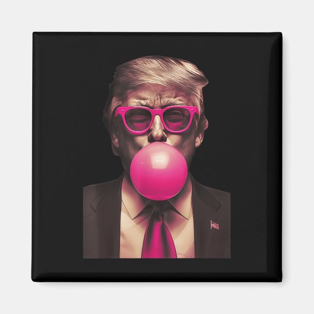 Imán Trump Bubble Gum es gracioso (Frente)