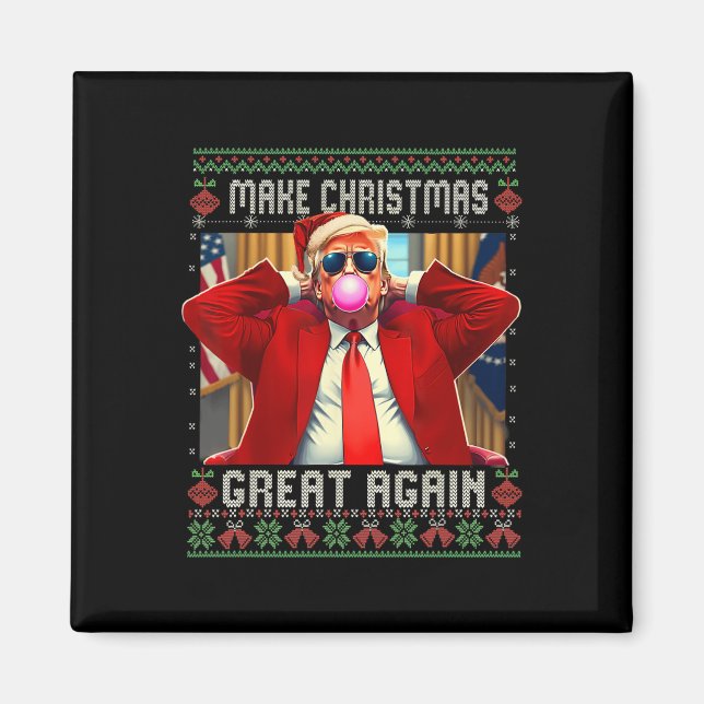 Imán Trump Bubble Gum Hace Grandes A Los Navidades De N (Frente)