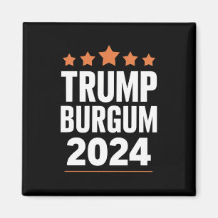 Imán Trump Burgum Presidente 2024 Elección EEUU