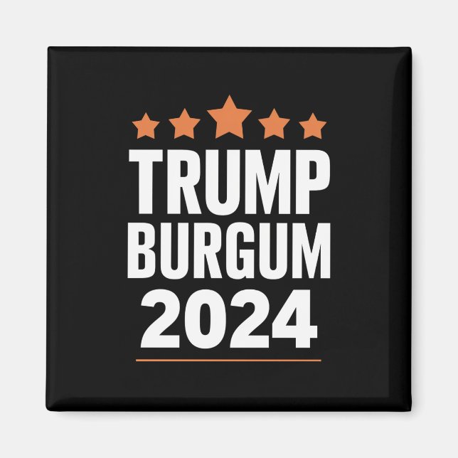 Imán Trump Burgum Presidente 2024 Elección EEUU (Frente)