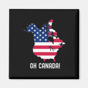 Imán Trump Canadá Usa 51° Mapa Estatal Bandera American