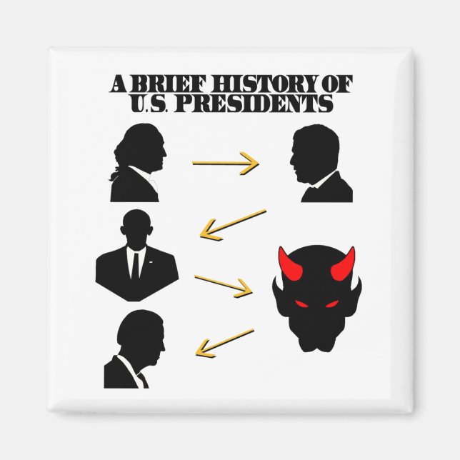 Imán Trump como diablo: Breve historia de los president (Frente)