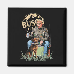 Imán Trump con lechón de perro cazando camo Preside