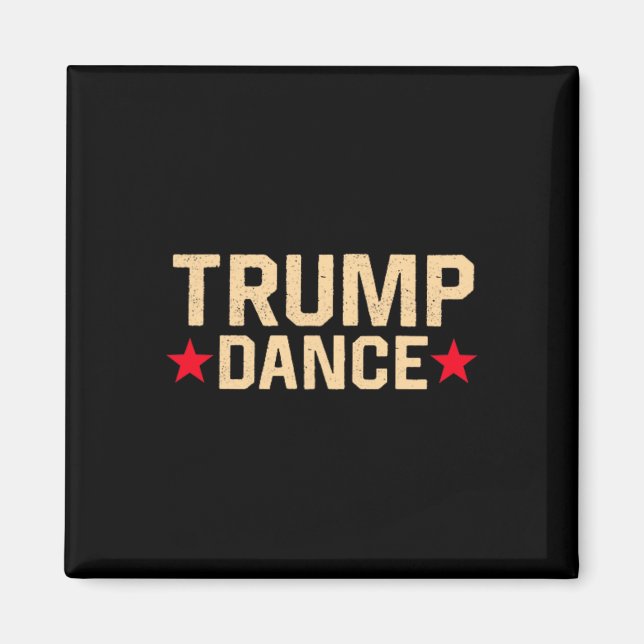 Imán Trump Dance 2024 Qr 4547 Gracioso código de baile  (Frente)