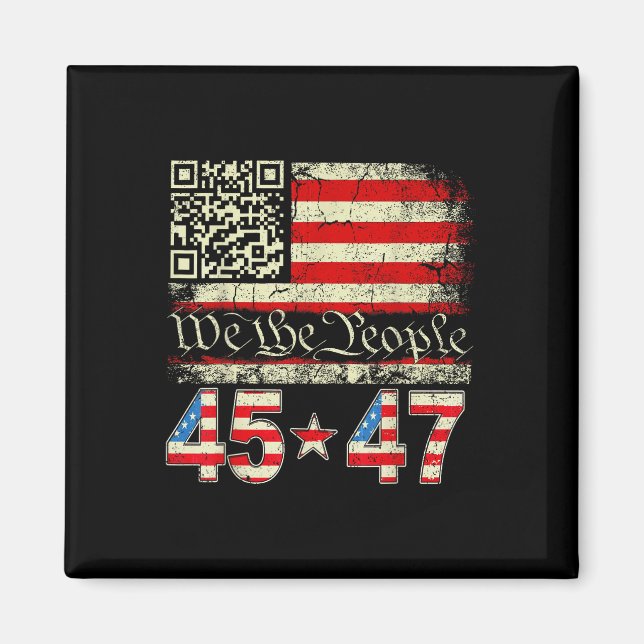 Imán Trump Dance Troll Qr Funny Trump Dance Code Retro  (Frente)