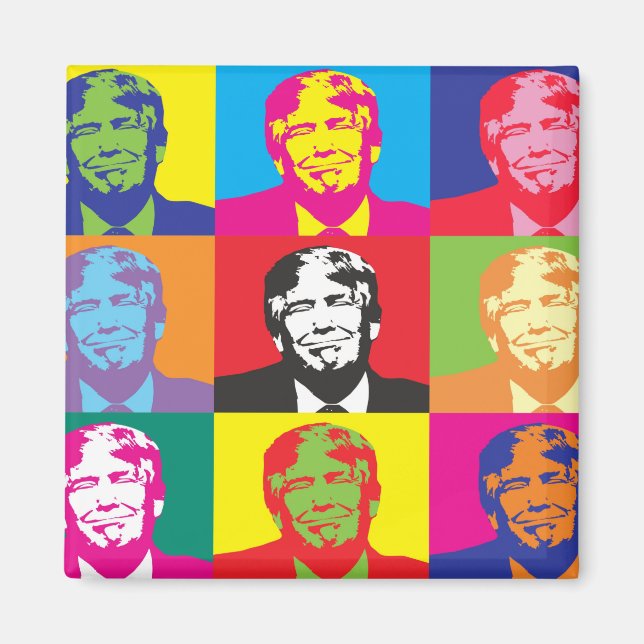 Imán Trump de arte pop (Frente)