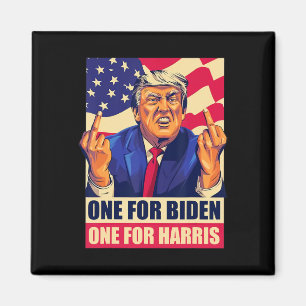 Imán Trump Dedo Medio Biden Harris America Republica